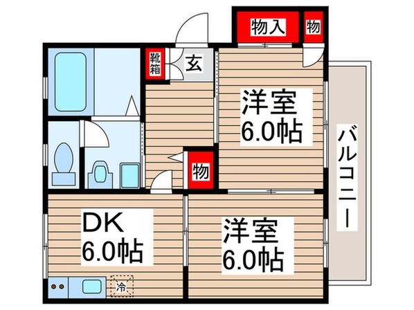 コアロードC棟の物件間取画像